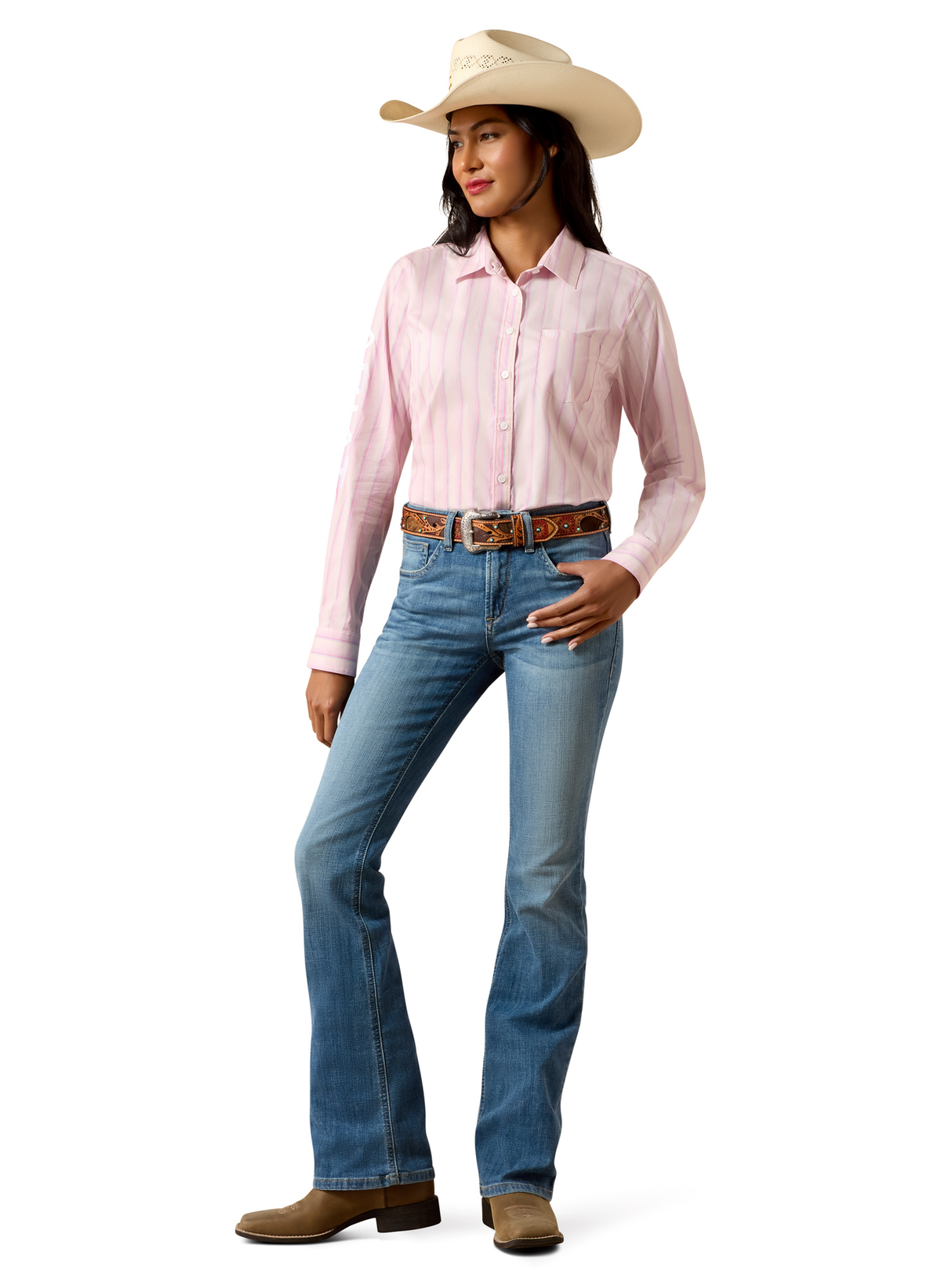 Women's Western Team Kirby Super Pink Ombre Shirt