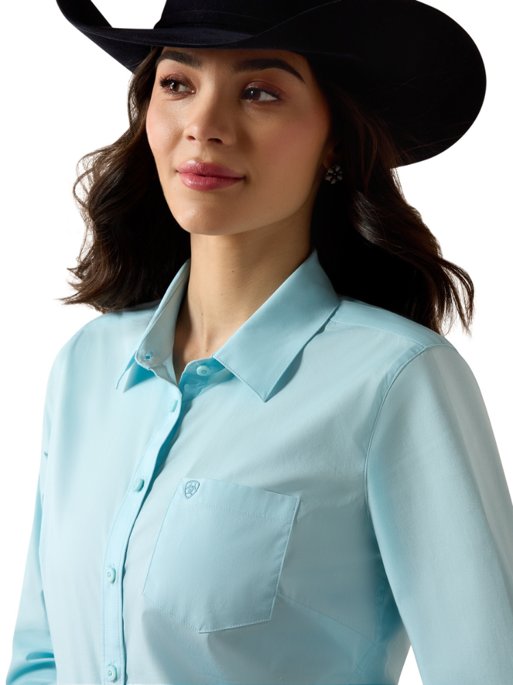 Chemise Ariat Team Kirby Aquaesque - Femme