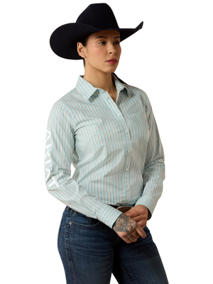 Chemise Western Team Kirby Saltwater Henna Stripe - Femme