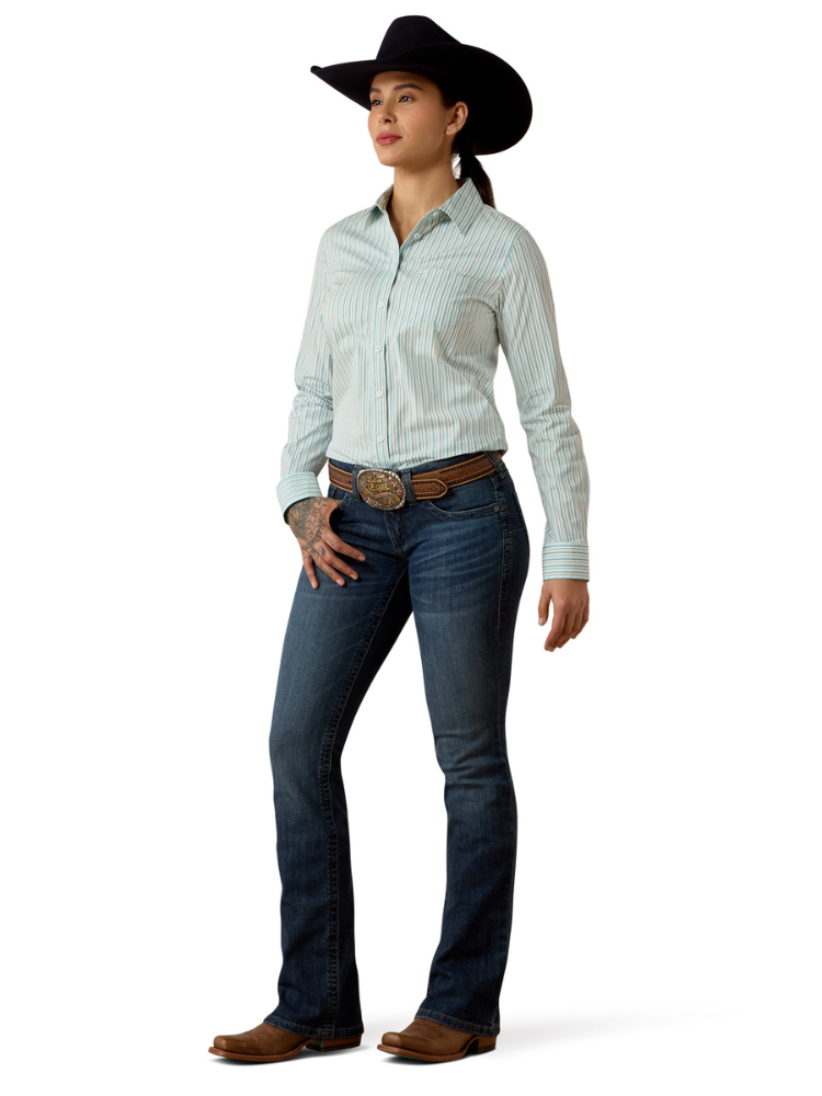 Chemise Western Team Kirby Saltwater Henna Stripe - Femme