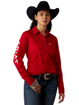 Chemise western Team Kirby rouge - Femme