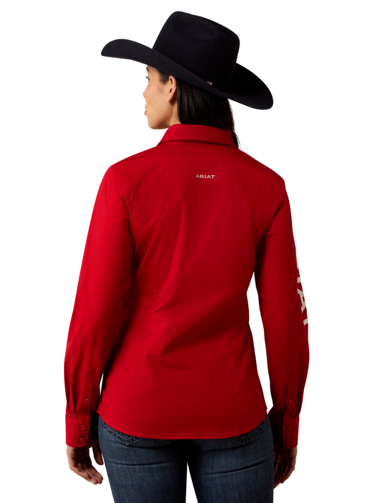 Chemise western Team Kirby rouge - Femme