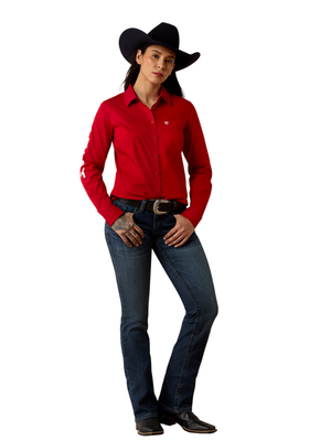 Chemise western Team Kirby rouge - Femme