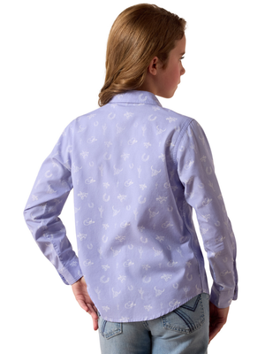 Girl's Patterned Western Shirt