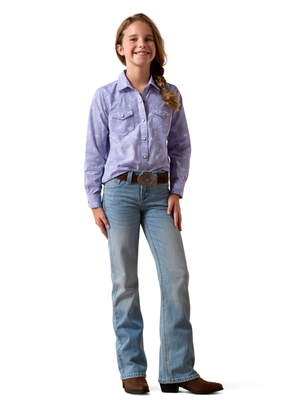 Girl's Patterned Western Shirt
