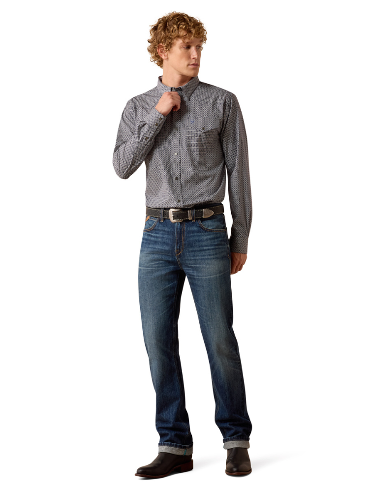 Men's Dennis Fitted Wrinkle Free Western Shirt