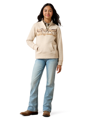 Chandail 1/4 zip Running Wild - Fille