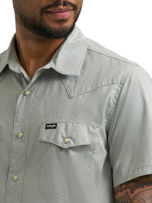 Chemise Western à manches courtes Drover Utility Iceberg Green - Homme