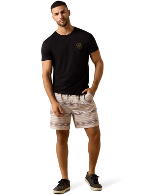 T-Shirt Banner Badge Noir - Homme