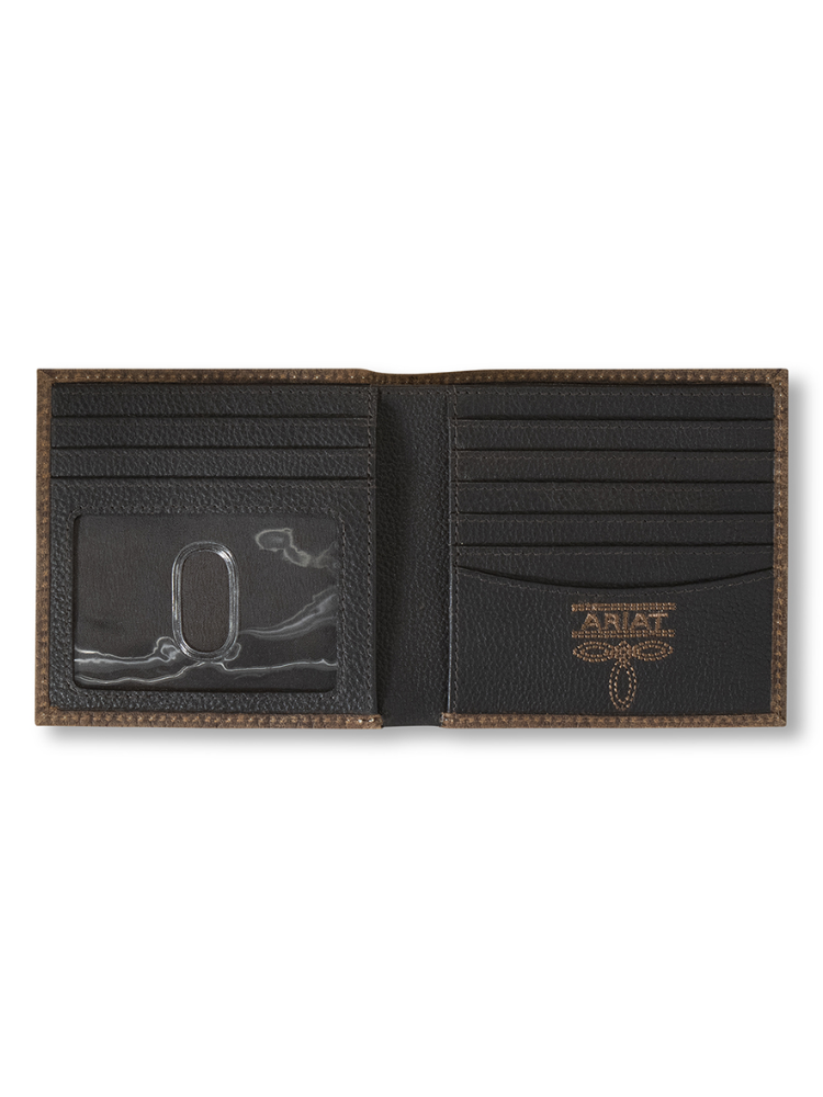 Portefeuille Large Bifold Bull Hide Brun