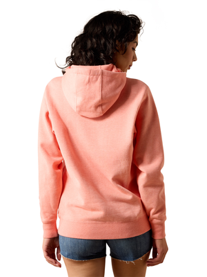 Hoodie 2.0 Logo Peach Amber - Femme