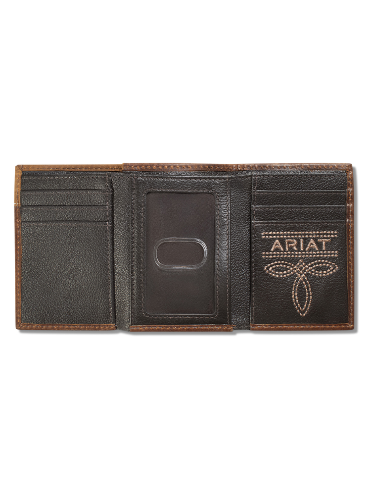 Portefeuille Trifold Boot Stitch Overlay