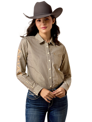 Women's Team Kirby Chocolate Plum Stripe Shirt
