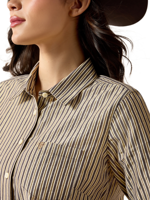 Women's Team Kirby Chocolate Plum Stripe Shirt