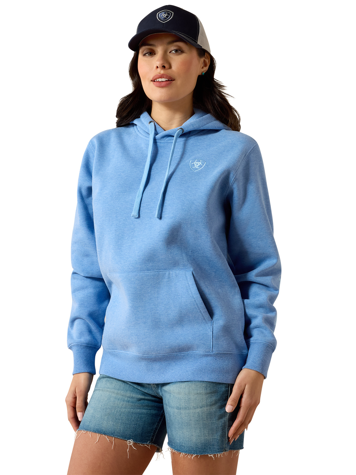 Hoodie 2.0 Logo Ultramarine Heather - Femme