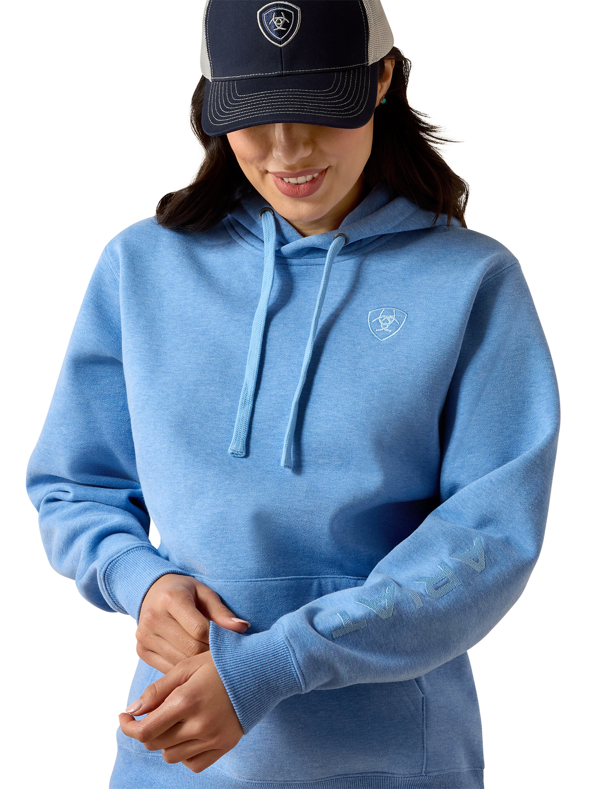 Hoodie 2.0 Logo Ultramarine Heather - Femme