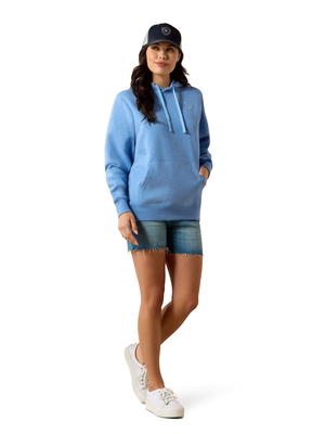Hoodie 2.0 Logo Ultramarine Heather - Femme