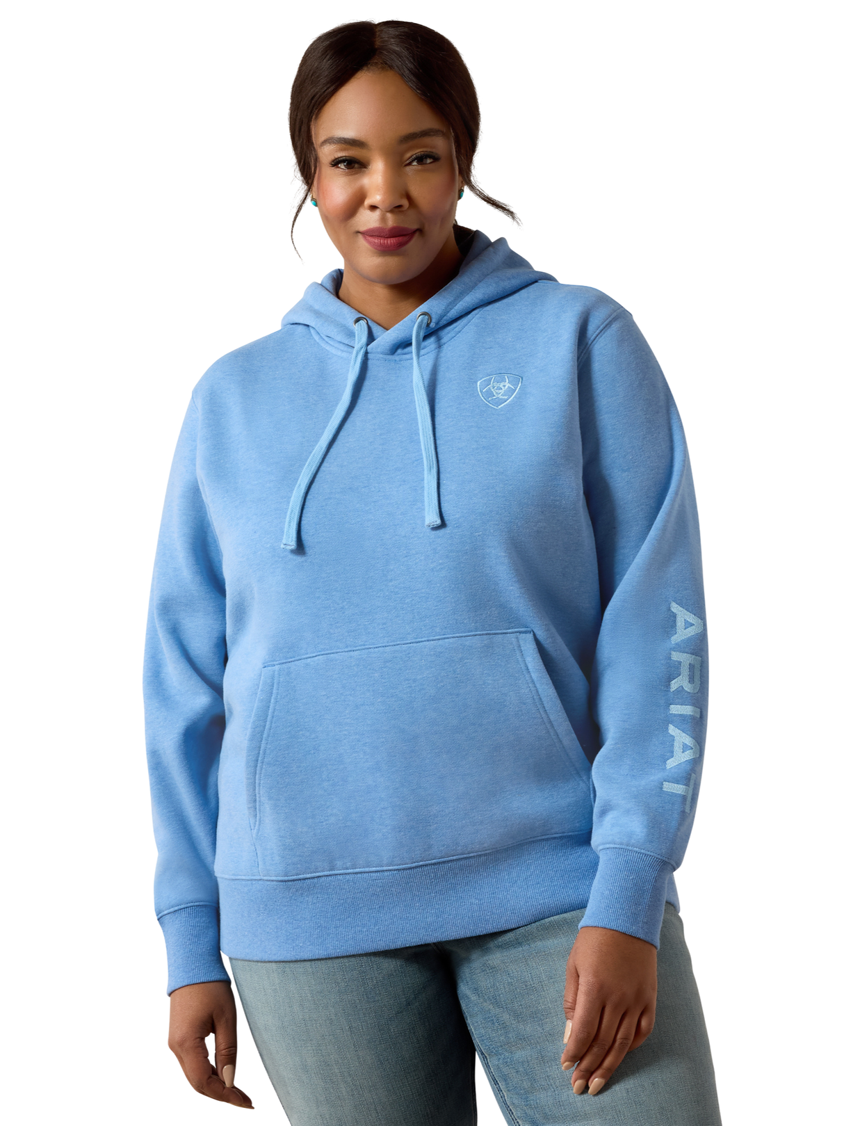 Hoodie 2.0 Logo Ultramarine Heather - Femme