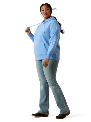 Hoodie 2.0 Logo Ultramarine Heather - Femme