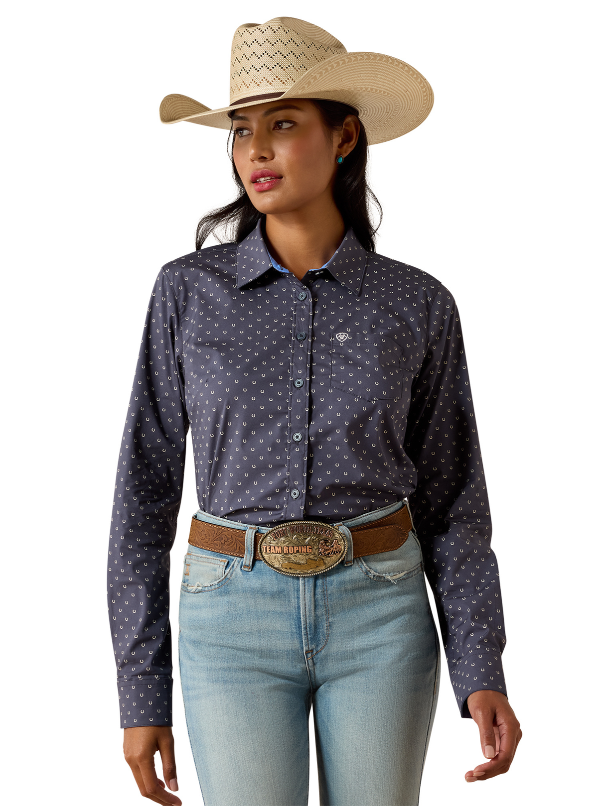 Chemise Kirby Stretch Ombre Blue Horseshoe - Femme