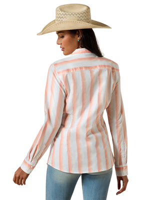 Chemise Kirby Stretch Peach Amber Stripe -  Femme