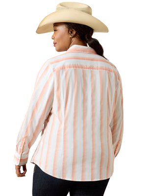 Chemise Kirby Stretch Peach Amber Stripe -  Femme