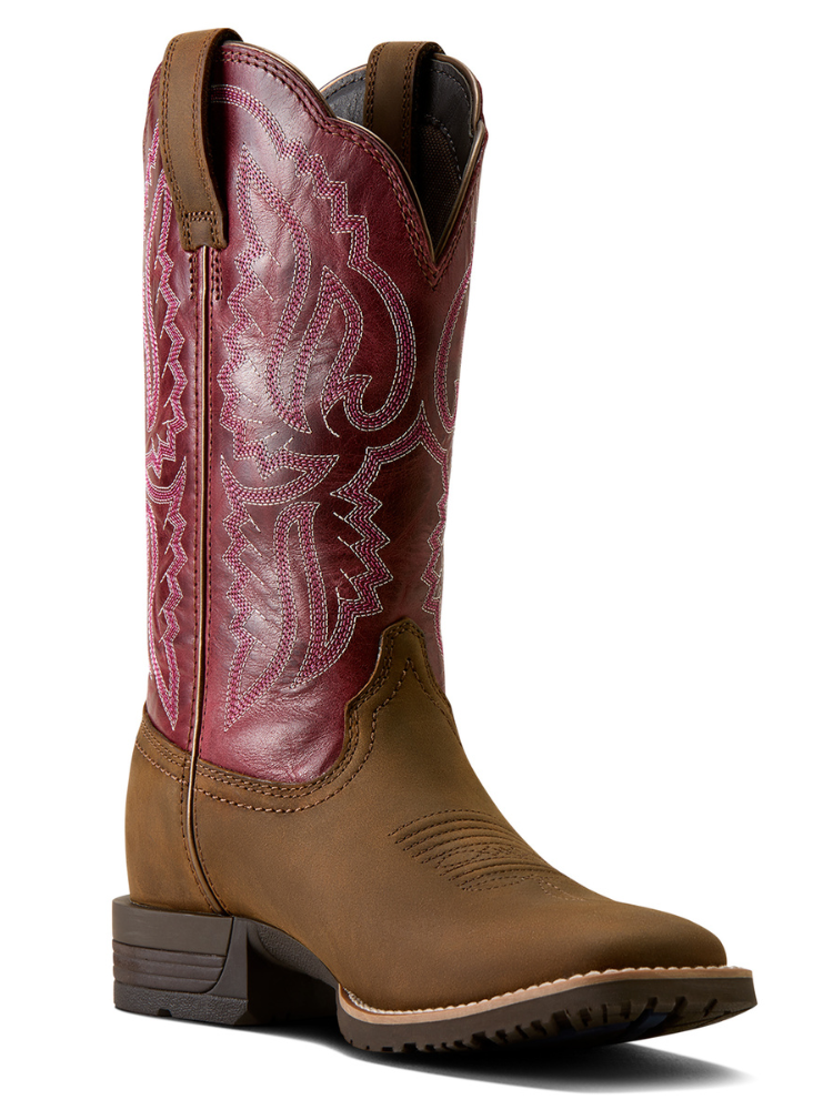 Bottes western Hybrid Ranchwork Backwoods Brown - Femme