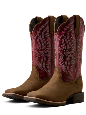 Bottes western Hybrid Ranchwork Backwoods Brown - Femme