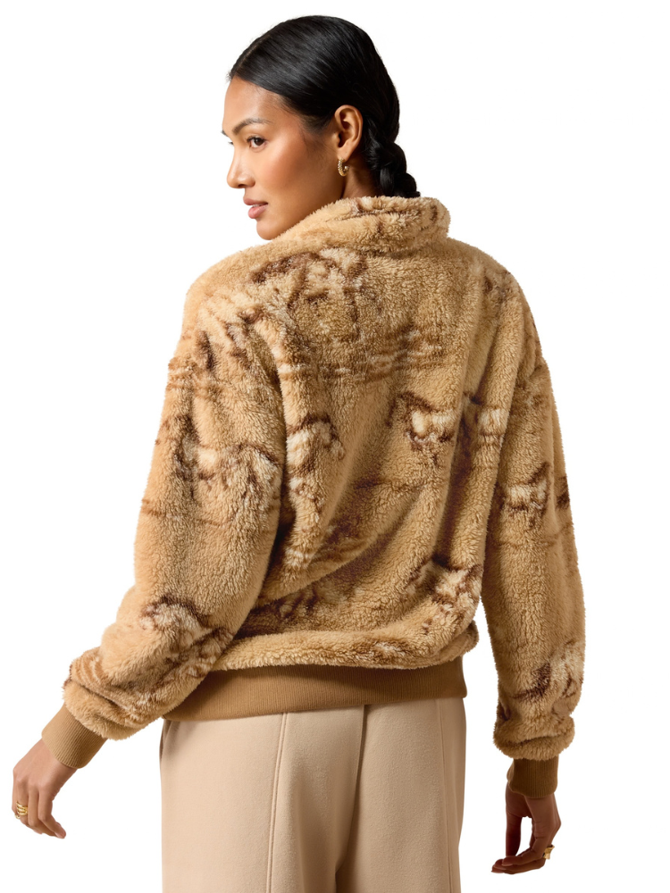 Chandail Berber Wild Horses Print - Femme
