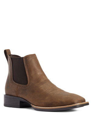 Men's Booker Chelsea Western Distressed Tan Boots