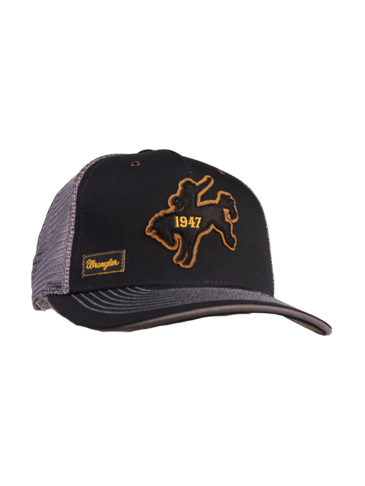 Black and Grey Bronc Buster Cap
