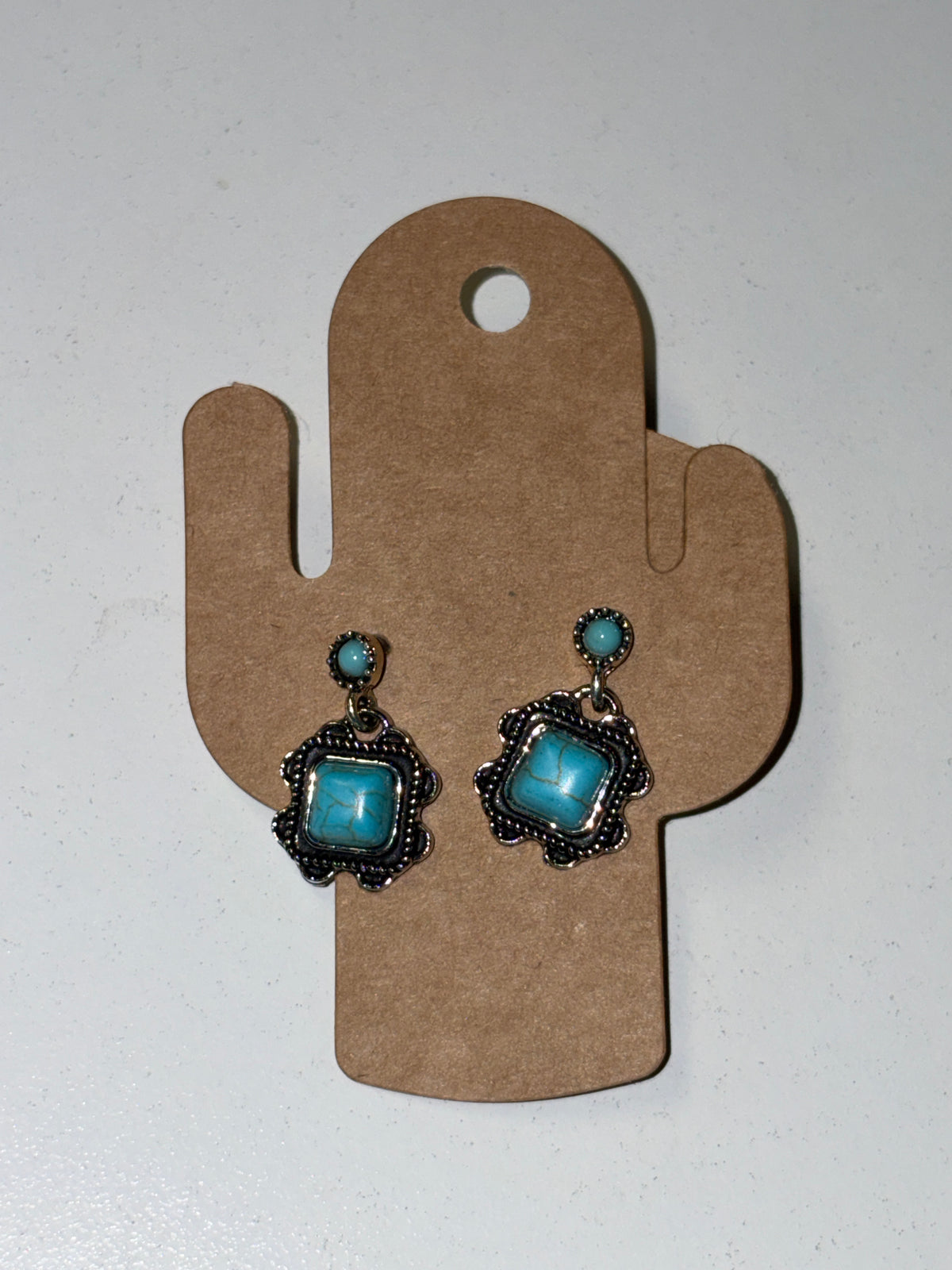 Boucles d'oreilles pierre turquoise