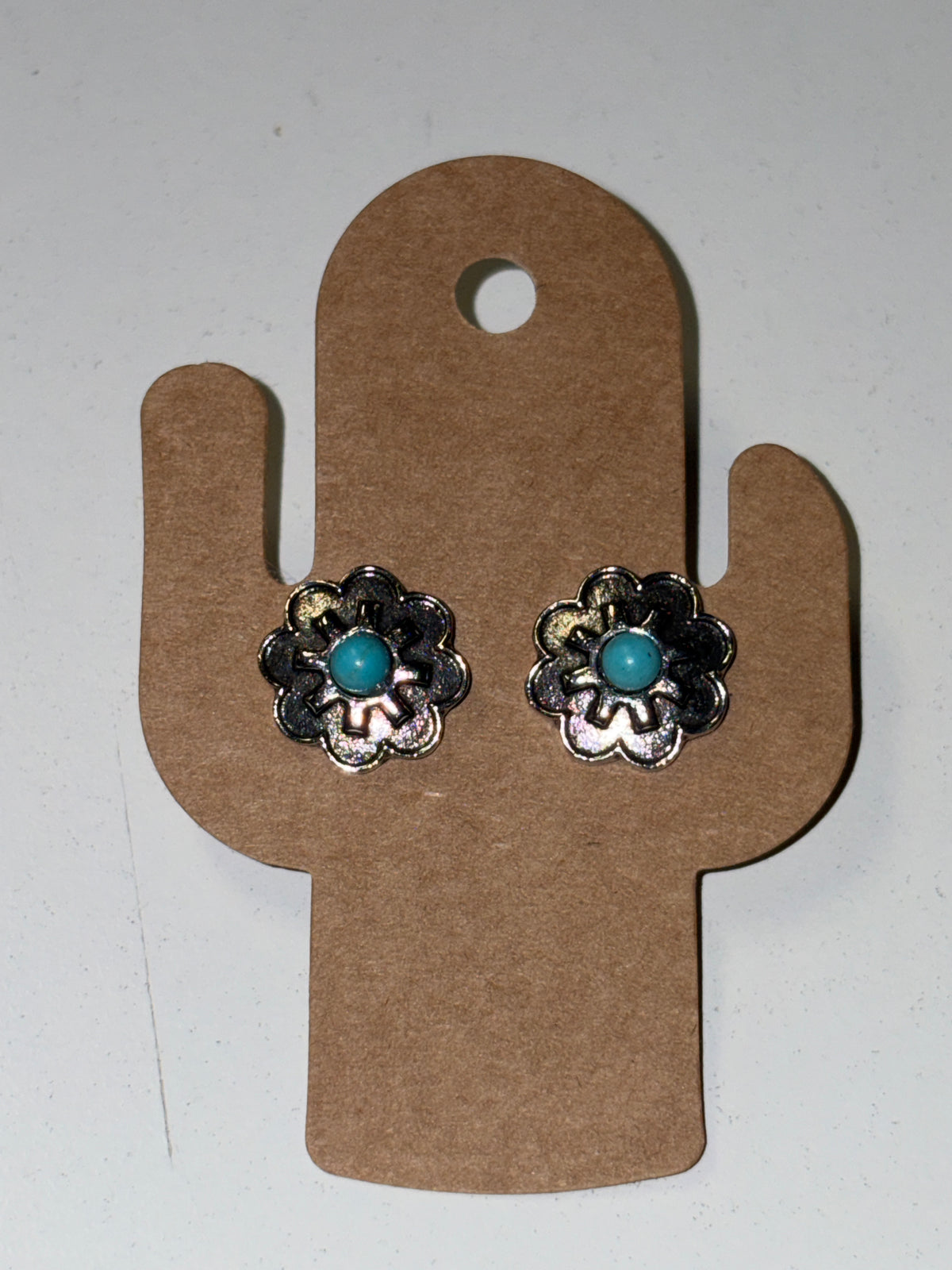 Boucles d'oreilles pierre turquoise