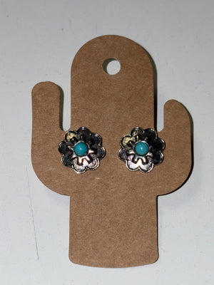 Boucles d'oreilles pierre turquoise