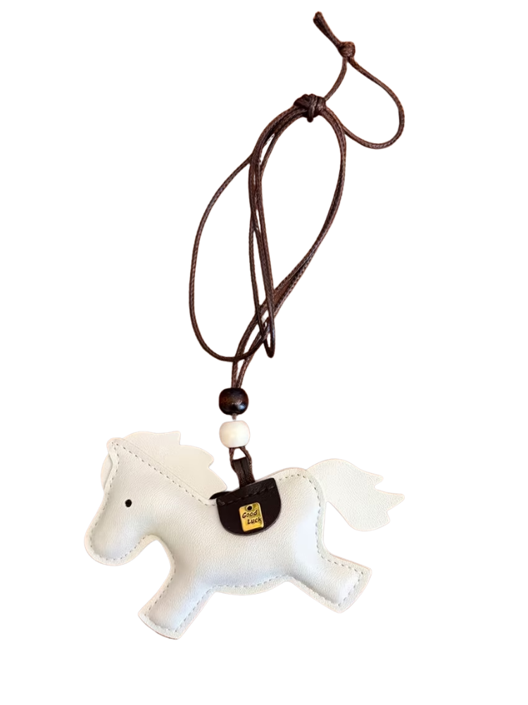 Charm pour sac à main cheval Luck beige