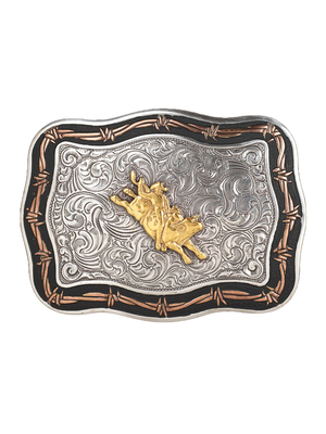 Bullrider Belt Buckle Black / Gold