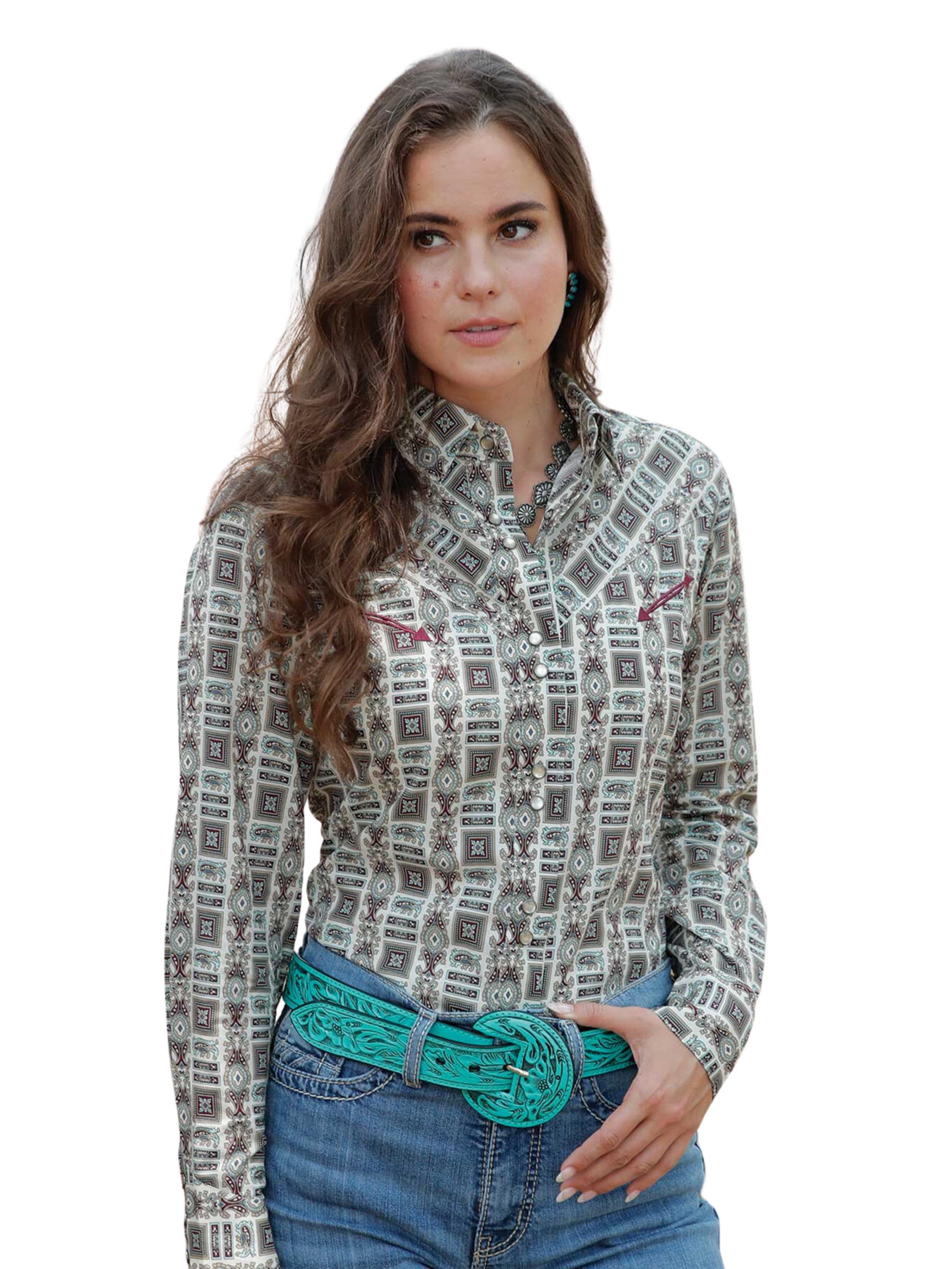 Geo Flower Shirt - Women