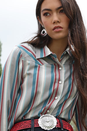 Chemise Western à rayures - Femme