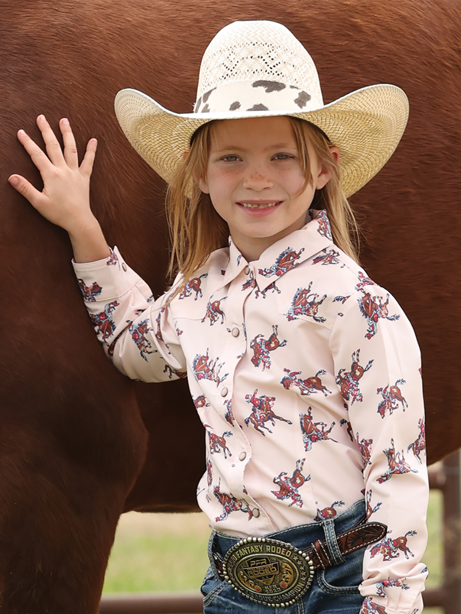 Chemise Western Pink Bronc - Fille