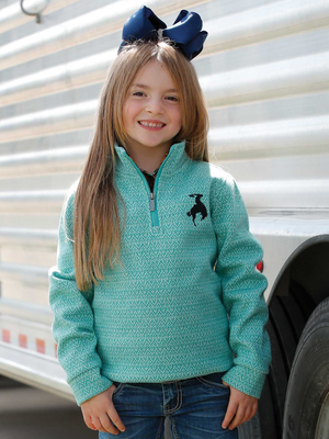 Chandail 1/4 Zip Turquoise - Enfant