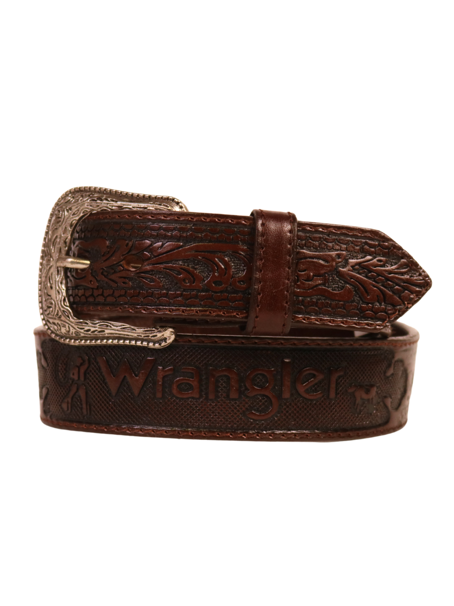 Ceinture Western Lasso Wrangler Chocolat - Homme