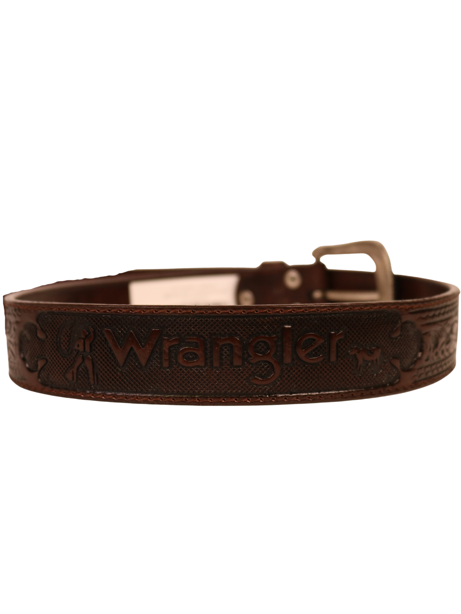 Ceinture Western Lasso Wrangler Chocolat - Homme