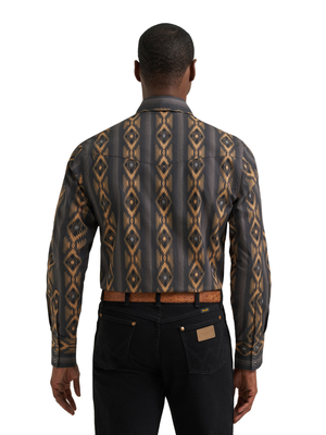 Chemise western Checotah® brune et noire - Homme