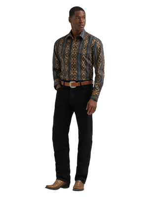 Chemise western Checotah® brune et noire - Homme