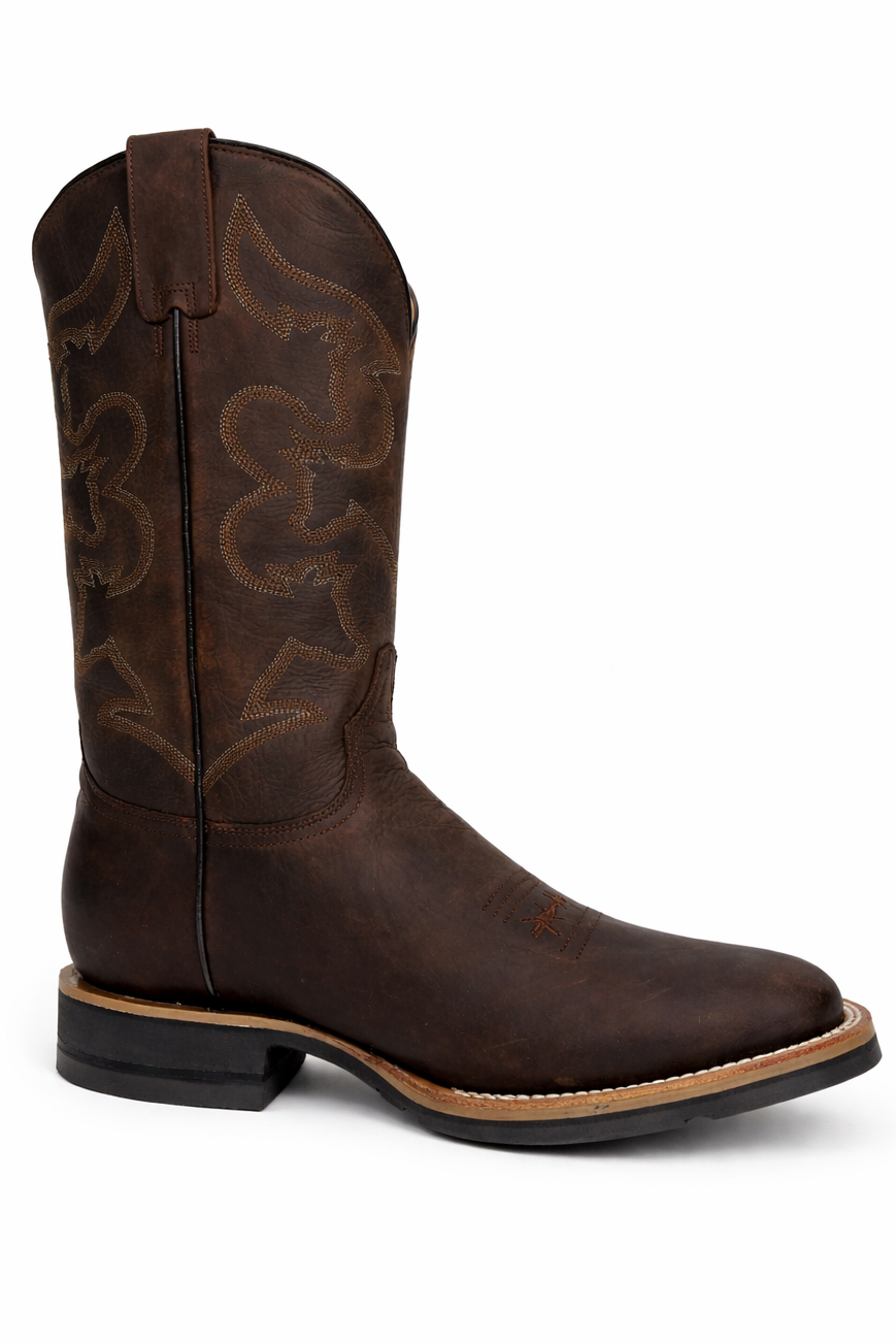 Canadian Design ROPER Brown Crazy Horse Western Boots - Men's | La
