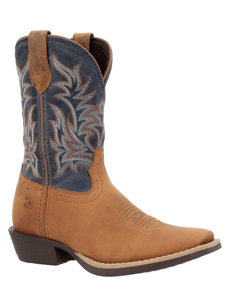 Bottes Western Shyloh Cutter Toe Brown et Denim Blue - Enfant