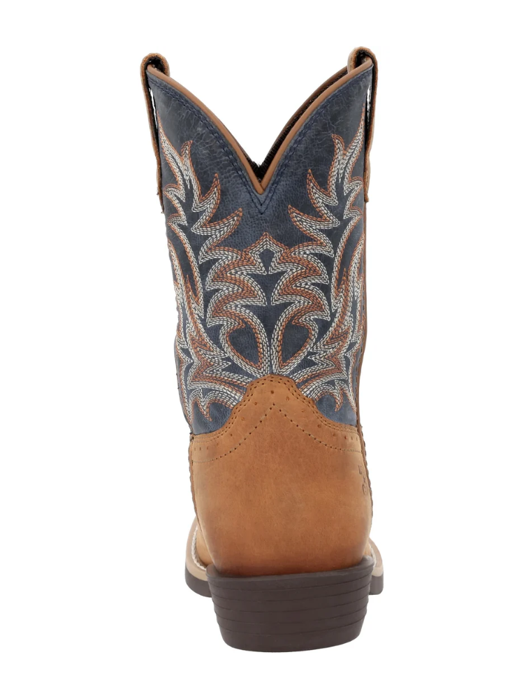Bottes Western Shyloh Cutter Toe Brown et Denim Blue - Enfant