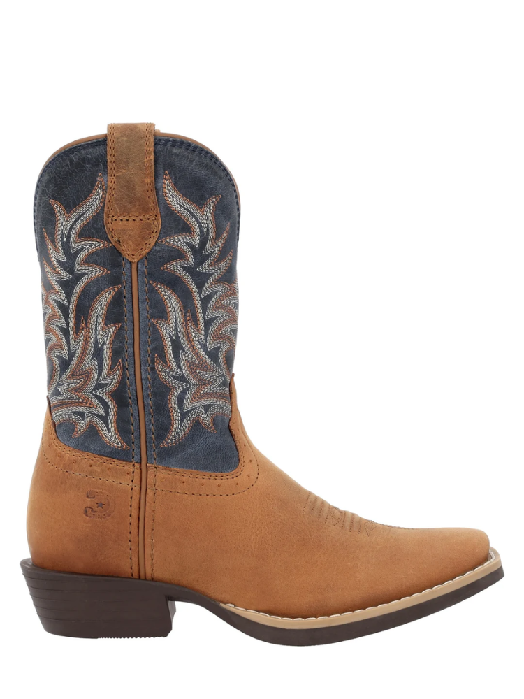 Bottes Western Shyloh Cutter Toe Brown et Denim Blue - Enfant