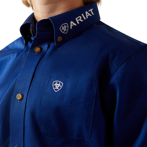 Chemise Team Logo Twill Ultramarine - Garçon