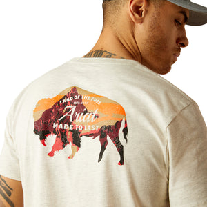 T-shirt Bison Landscape - Homme